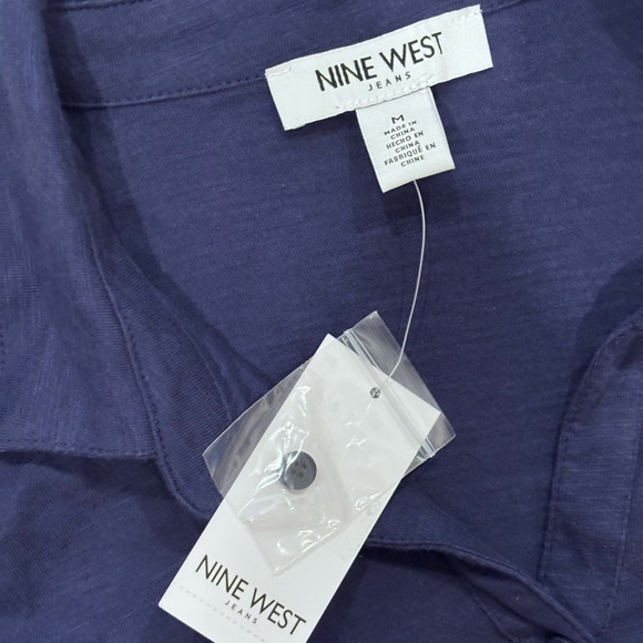 NWT | Nine West Deep Blue Shirt - Picture 2 of 4